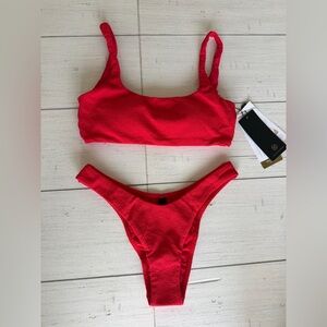 Vix Swim Bikini Set NWT Size M Red